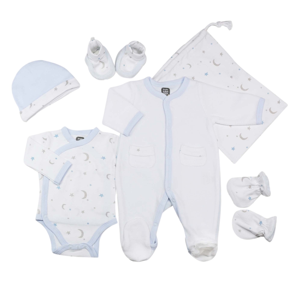 Kit Naissance 6Pcs Fille, Trousseau de naissance de Trois Kilos Sept