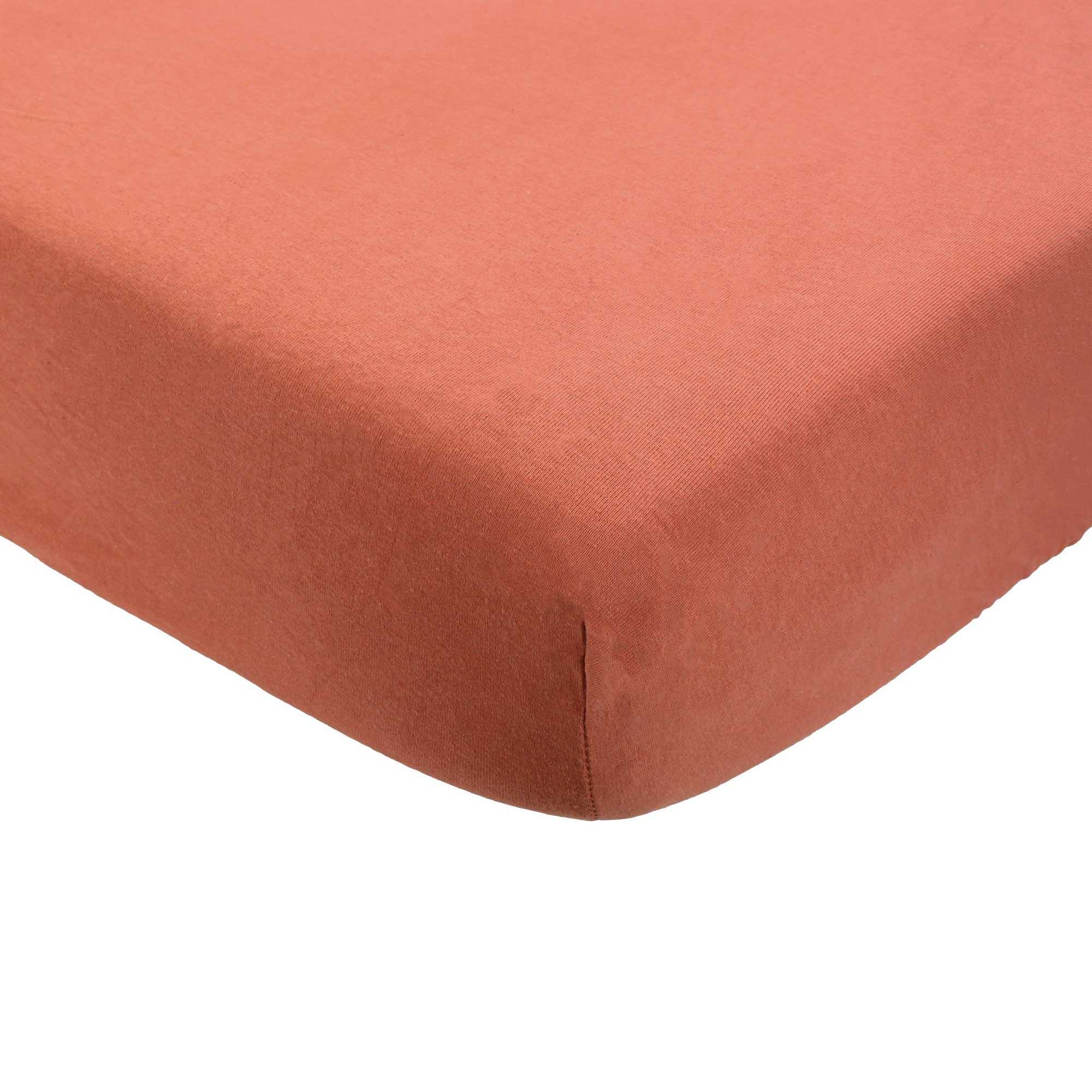 Trois Kilos Sept - Drap Housse Oeko-tex® Standard 100 Terracotta