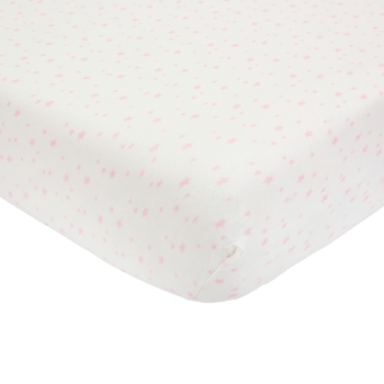 Fitted sheet jersey - Pink stars