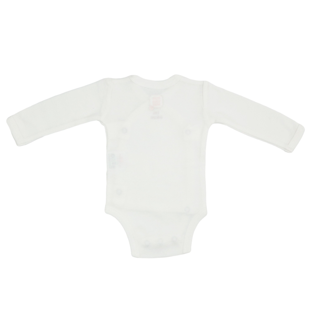 espalda del body de nacimiento blanco