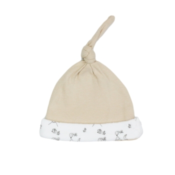 gorro de recém-nascido bege e branco gorro de recém-nascido bege e branco
