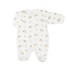 Pijama de veludo com estampado de maçãs e peras
