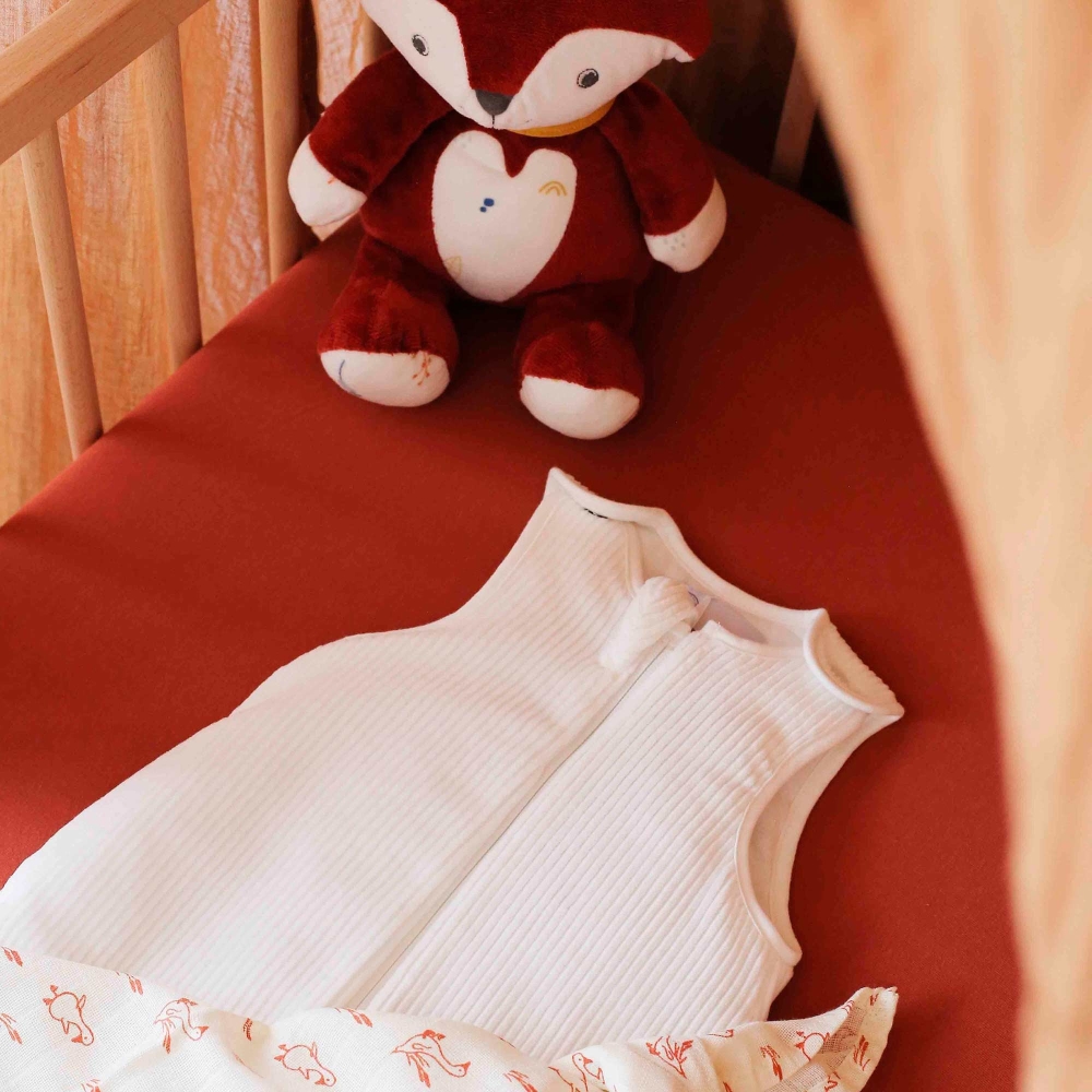 Saco de dormir de nacimiento - Terciopelo acanalado blanco Trois Kilos Sept - 6