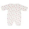 Dos du pyjama bébé décoré de fraises Dos du pyjama bébé décoré de fraises