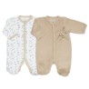 Lot de deux pyjamas bébé ambiance montagne Lot de deux pyjamas bébé ambiance montagne