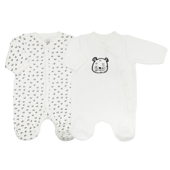 Lote de dois pijamas combinados Leopardo