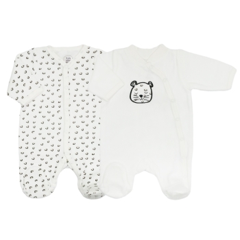Lote de dois pijamas combinados Leopardo