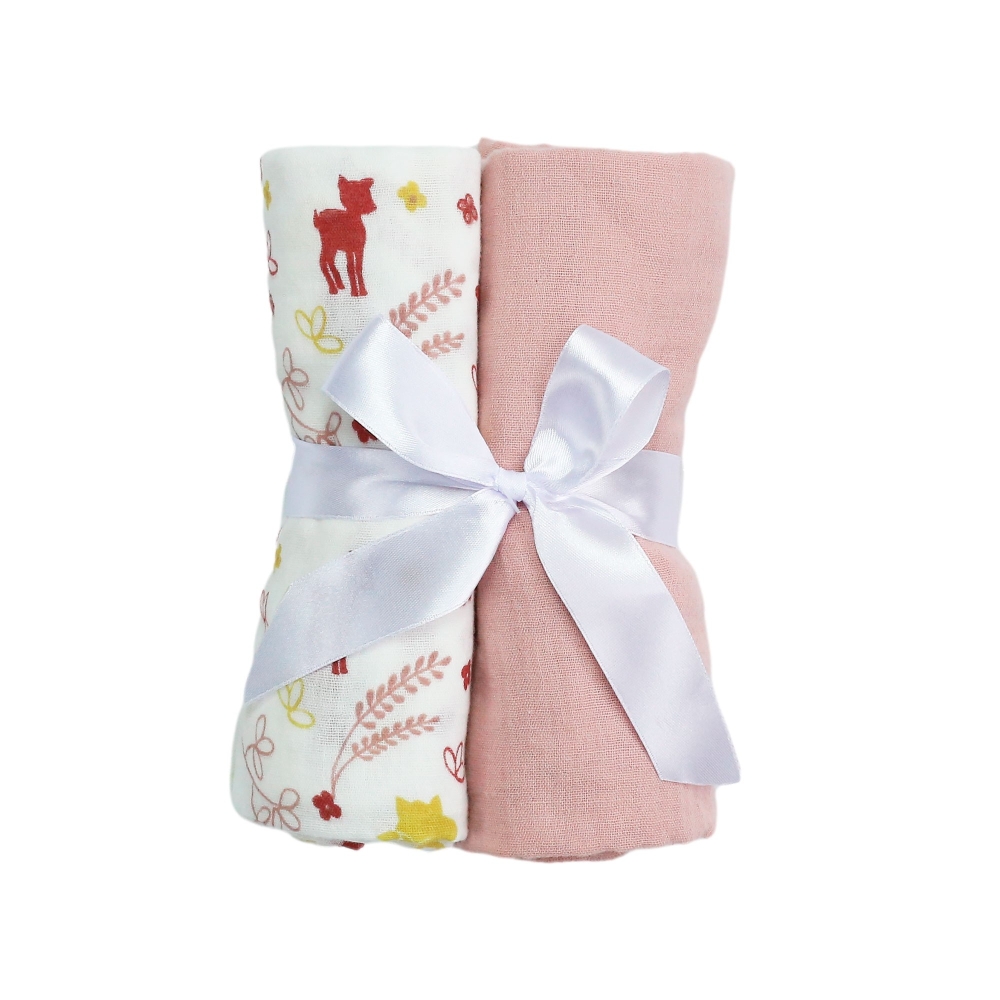 Set of swaddle blankets with gift bow Set of swaddle blankets with gift bow