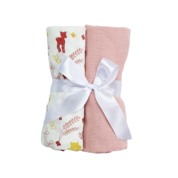 Set of swaddle blankets with gift bow