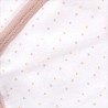 Detail of the colored polka dot print on the "Mistinguette" baby girl bodysuit Detail of the colored polka dot print on the "Mistinguette" baby girl bodysuit