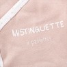 Zoom on print quality of the message on the long-sleeved pink newborn girl bodysuit Zoom on print quality of the message on the long-sleeved pink newborn girl bodysuit