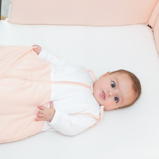 Newborn sleeping bag for girls with pink stars