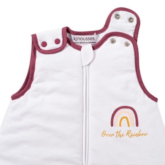 Saco de dormir nacimiento niña blanco – Over the rainbow