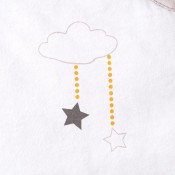 Wolkenzeichnung mit fallenden Sternen