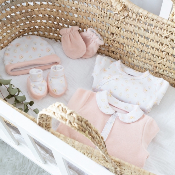 Conjunto de nascimento para menina – Oeko-Tex - Arco-íris (6 peças) Kinousses - 1