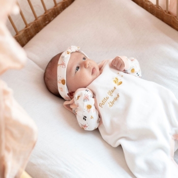 Newborn girl set - Little flower - 4 pieces Trois Kilos Sept - 3