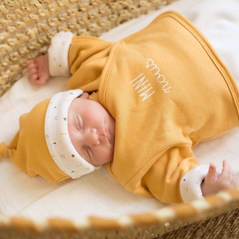 Ensemble naissance mixte 4pcs - Moutarde Kinousses - 2 Ensemble naissance mixte 4pcs - Moutarde Kinousses - 2