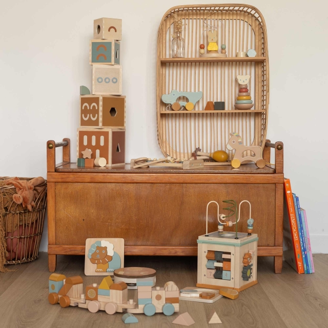 Juguetes de madera primera edad bebé 0 - 36 meses - Juegos de estimulación bebé