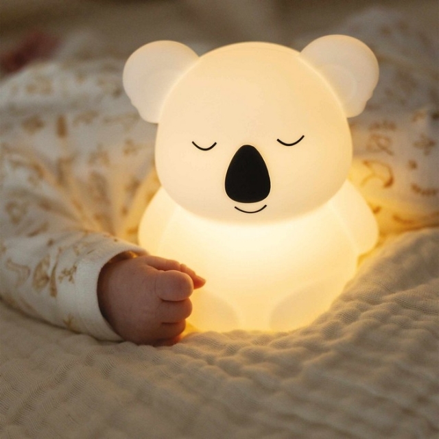 Lámpara de noche bebé con elección del color de la luz